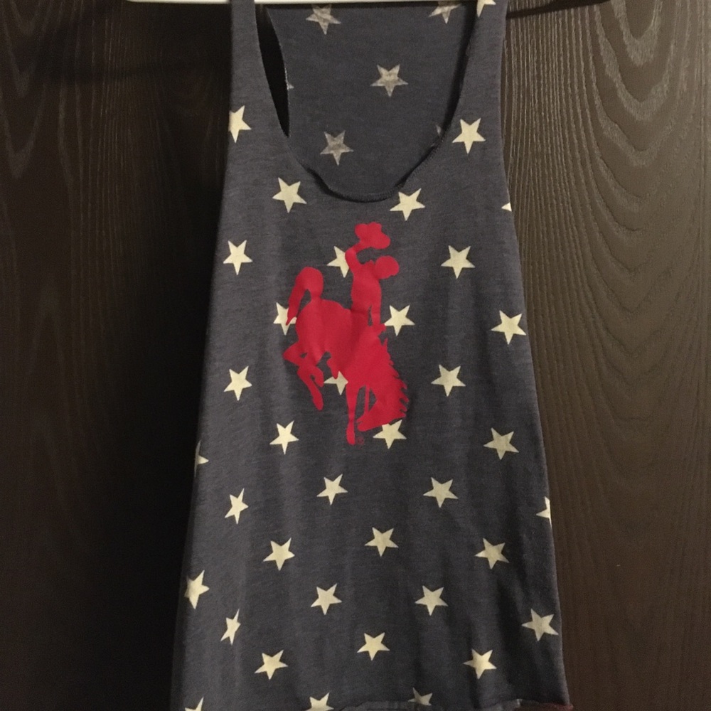 Go WYO! Patriotic tank top, size small